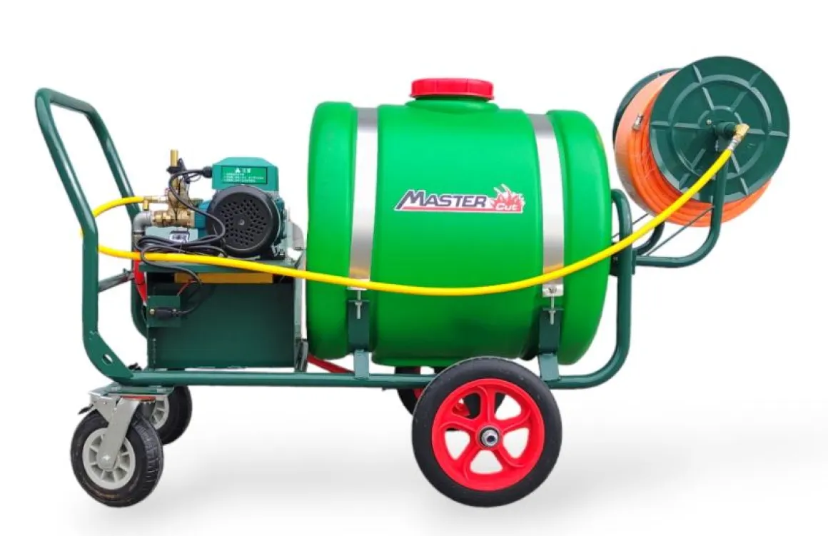 MASTERCUT FH-36H OPRYSKIWACZ WÓZKOWY ELEKTRYCZNY AKUMULATOROWY JEZDNY TACZKOWY WÓZKOWY NA KOŁACH 160L 12V 48AH