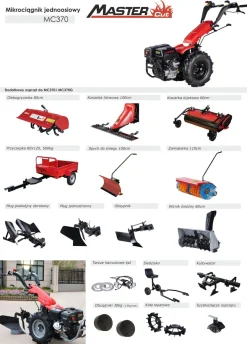 MASTERCUT MC370G TRAKTOREK TRAKTOR JEDNOOSIOWY Z GLEBOGRYZARKĄ 80cm MIKROCIĄGNIK GLEBOGRYZARKA DZIK WOM JANSEN AGRO GRILLO MURATORI - EWIMAX - OFICJALNY DYSTRYBUTOR - AUTORYZOWANY DEALER MASTERCUT