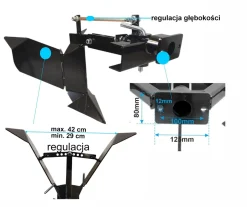 MASTERCUT MC370-10 OBSYPNIK PŁUG DWURAMIENNY DO TRAKTORA JEDNOOSIOWEGO MASTERCUT MC370 / CEDRUS TJ01,TJ02