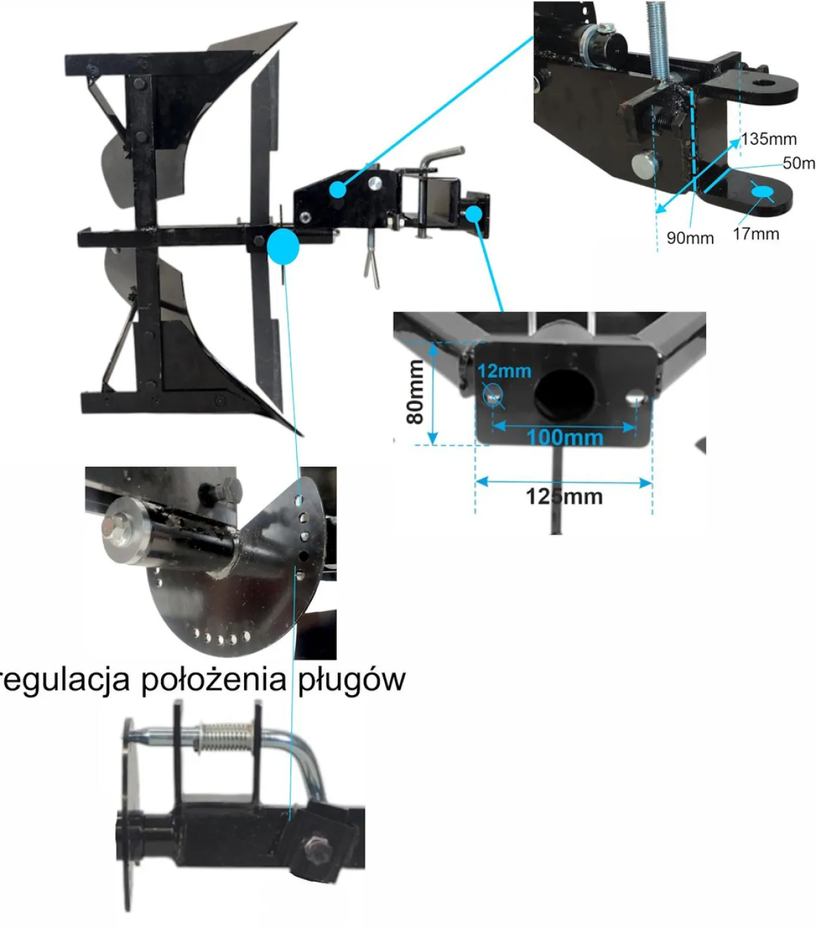 MASTERCUT MC370-15 PŁUG PODWÓJNY OBROTOWY DO TRAKTORA JEDNOOSIOWEGO MASTERCUT MC370 / CEDRUS TJ01,TJ02