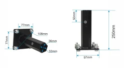 MASTERCUT 806206-3-1 OSIE KÓŁ STALOWYCH Z DYFERENCJĄ DO MASTERCUT HSDT90 MASTERCUT HSDT100 PARA
