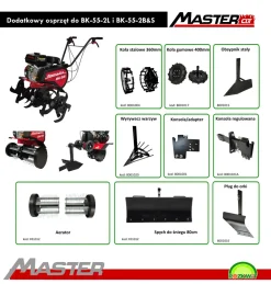 MASTERCUT POWERCUT BK55 2BS GLEBOGRYZARKA SPALINOWA KULTYWATOR  BRIGGS & STRATTON 84cm 6.5KM = HECHT 790