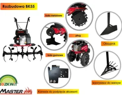 MASTERCUT POWERCUT BK55 2BS GLEBOGRYZARKA SPALINOWA KULTYWATOR  BRIGGS & STRATTON 84cm 6.5KM = HECHT 790