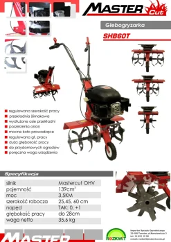 MASTERCUT SHB60T GLEBOGRYZARKA SPALINOWA KULTYWATOR 25cm - 60 cm