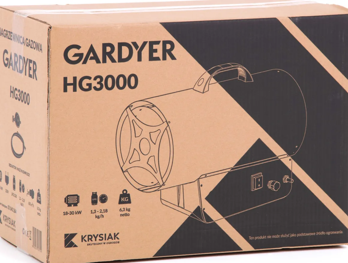 NAGRZEWNICA GAZOWA GARDYER HG3000 - OFICJALNY DYSTRYBUTOR - AUTORYZOWANY DEALER GARDYER