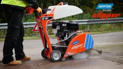 NORTON CLIPPER CS451E PIŁA PILARKA PRZECINARKA ELEKTRYCZNA JEZDNA DROGOWA DO BETONU ASFALTU BUDOWLANA Ø 450mm 5.5kW - OFICJALNY DYSTRYBUTOR - AUTORYZOWANY DEALER NORTON CLIPPER