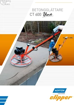 NORTON CLIPPER CT600 UNO ZACIERACZKA ELEKTRYCZNA DO BETONU POSADZEK MECHANICZNA 600mm + TALERZ GRATIS  - OFICJALNY DYSTRYBUTOR - AUTORYZOWANY DEALER NORTON CLIPPER