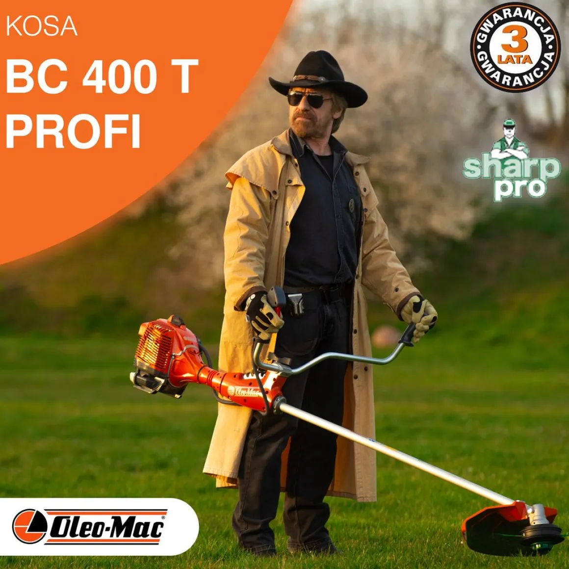 OLEO MAC BC 400 T PROFI KOSA SPALINOWA DO TRAWY PROFESJONALNA WYKASZARKA PODKASZARKA PODCINARKA MOC 2.5 KM KLASA PREMIUM 61429002E2 EWIMAX-OFICJALNY DYSTRYBUTOR - AUTORYZOWANY DEALER OLEO-MAC