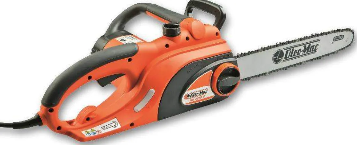 OLEO-MAC GS200 E PIŁA PILARKA PRZECINARKA ELEKTRYCZNA ŁANCUCHOWA DO DREWNA GAŁĘZI 41 cm / 2000 W KLASA PREMIUM 51039011 EWIMAX-OFICJALNY DYSTRYBUTOR - AUTORYZOWANY DEALER OLEO-MAC
