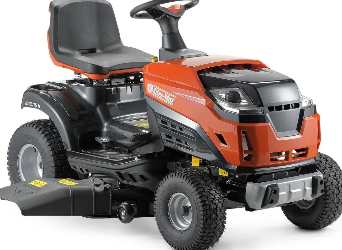 OLEO MAC OM 109L/16 K TRAKTOREK OGRODOWY DO TRAWY Z BOCZNYM WYRZUTEM KOSIARKA SAMOJEZDNA SPALINOWA DO TRAWY HYDROSTAT 108cm 68059203 - OFICJALNY DYSTRYBUTOR - AUTORYZOWANY DEALER OLEO-MAC