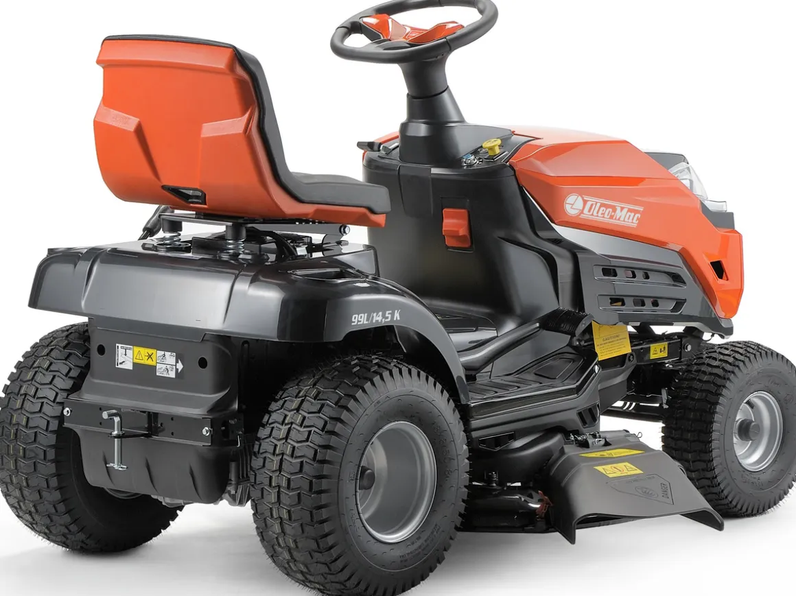 OLEO MAC OM 99L/14.5K TRAKTOREK OGRODOWY DO TRAWY Z BOCZNYM WYRZUTEM KOSIARKA SAMOJEZDNA SPALINOWA DO TRAWY HYDROSTAT 98cm 68059202 - OFICJALNY DYSTRYBUTOR - AUTORYZOWANY DEALER OLEO-MAC