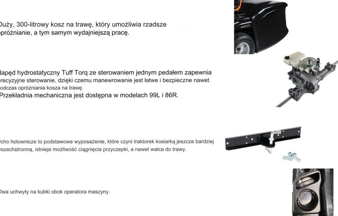 OLEO MAC OM 99L/14.5K TRAKTOREK OGRODOWY DO TRAWY Z BOCZNYM WYRZUTEM KOSIARKA SAMOJEZDNA SPALINOWA DO TRAWY HYDROSTAT 98cm 68059202 - OFICJALNY DYSTRYBUTOR - AUTORYZOWANY DEALER OLEO-MAC