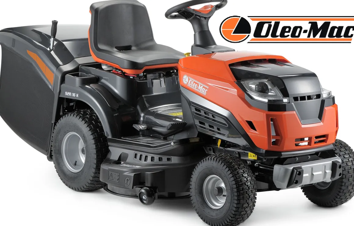 OLEO MAC OM 92 R/16 K TRAKTOREK OGRODOWY DO TRAWY Z TYLNYM WYRZUTEM KOSIARKA SAMOJEZDNA SPALINOWA DO TRAWY HYDROSTAT 92cm 68059206 - OFICJALNY DYSTRYBUTOR - AUTORYZOWANY DEALER OLEO-MAC