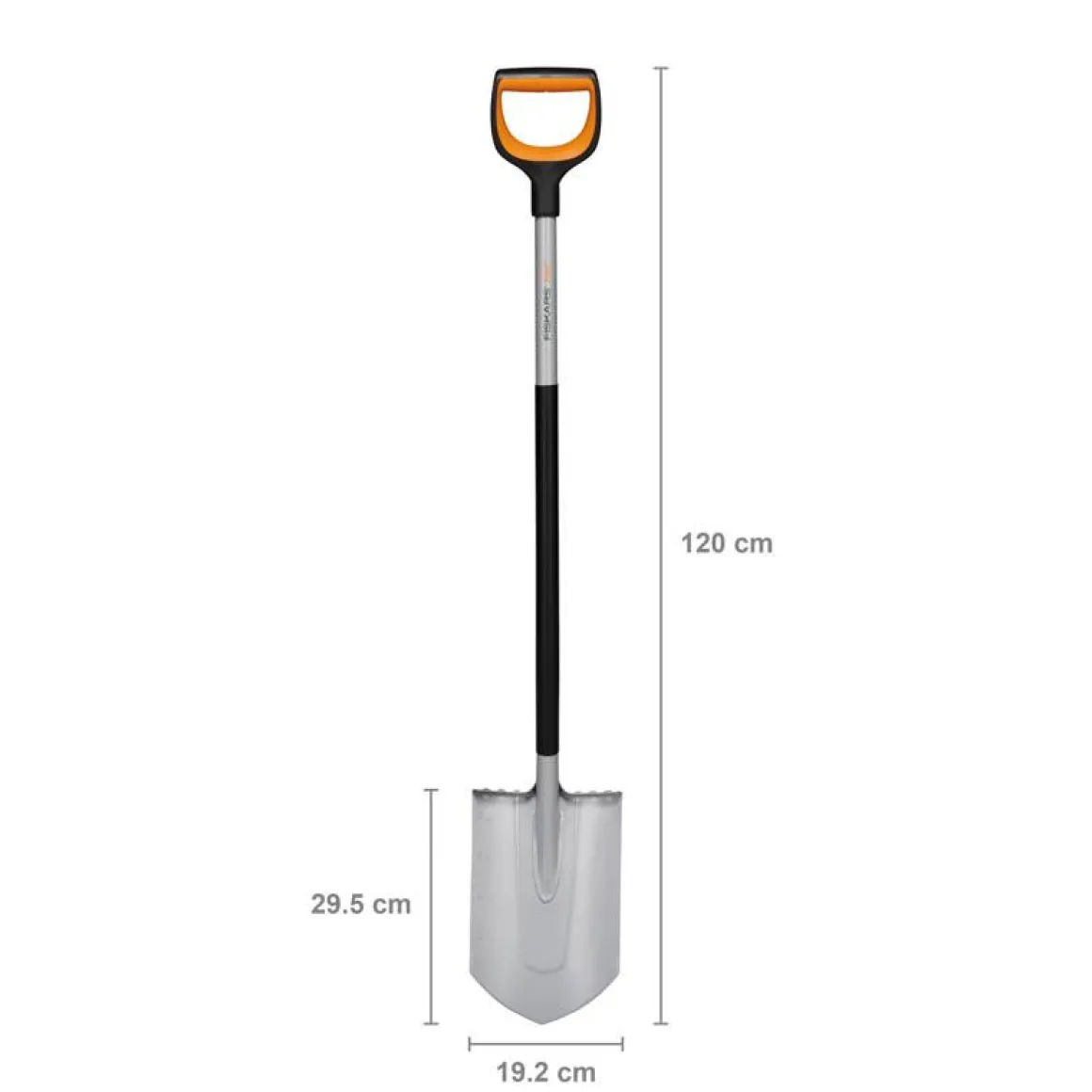 Łopata szpadel ostry FISKARS Xact 1003683 1066729 – stal borowa, SoftGrip, 120 cm