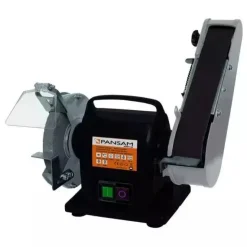 PANSAM A067140 Szlifierka stołowa taśmowa tarczowa 200W 150x20 mm ostrzałka