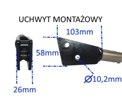 Pług do śniegu 80 cm do glebogryzarki Mastercut