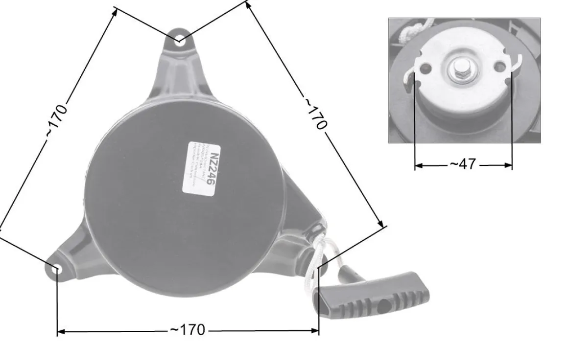 Rozrusznik NAC WR65704A; MTD Torx Thorx kosiarki marketowe NZ246