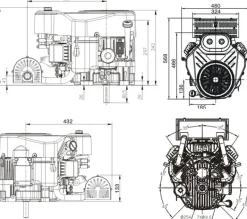 Silnik do traktorka Loncin LC1P91F-A (18 KM, 546 cm³)