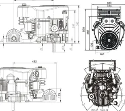 Silnik do traktorka Loncin LC2P80F V-Twin (25 KM, 764 cm³)