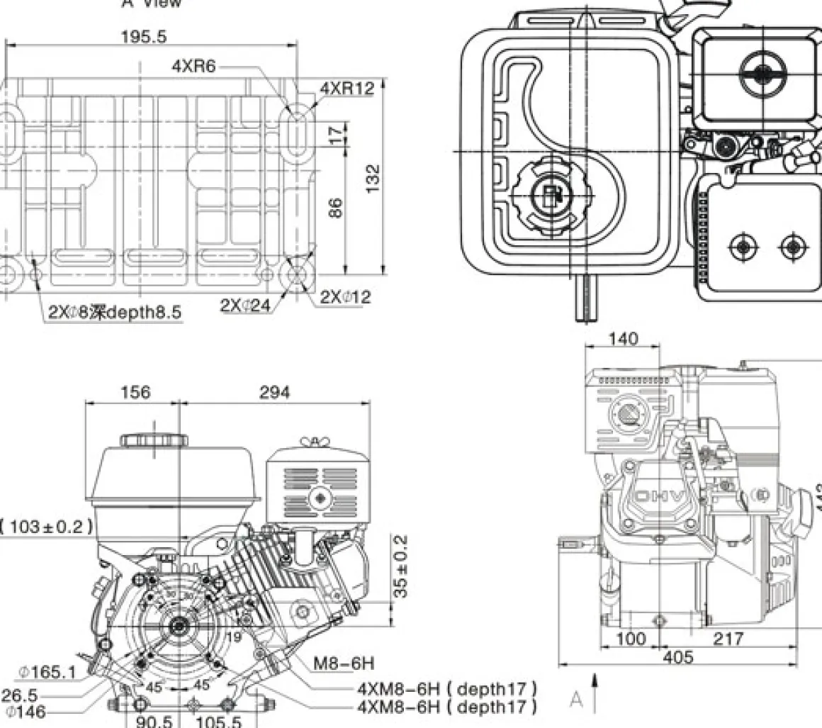 SILNIK LONCIN G390F-A SPALINOWY BENZYNOWY 13 KM WAŁ 25 mm / 60 mm MOTOR HONDA GX390 - EWIMAX - OFICJALNY DYSTRYBUTOR - AUTORYZOWANY DEALER LONCIN