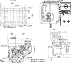 SILNIK LONCIN G420FD-A Z ROZRUSZNIKIEM SPALINOWY BENZYNOWY 15 KM WAŁ 25 mm MOTOR HONDA GX420 - EWIMAX - OFICJALNY DYSTRYBUTOR - AUTORYZOWANY DEALER LONCIN