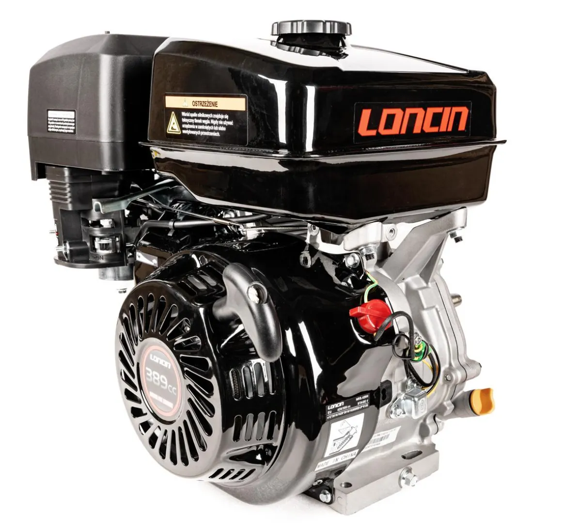 Silnik Loncin G390F-L wał poziomy 22,2 mm / 105 mm stożek G390F-L