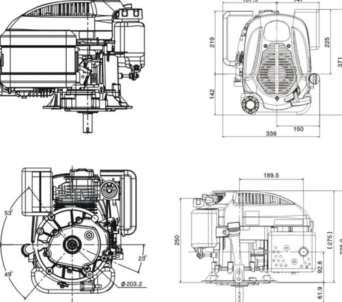 SILNIK LONCIN LC1P65FE-B DO KOSIARKI SPALINOWY BENZYNOWY 3.3 KM 139 cm3 WAŁ PIONOWY WALCOWY 22x62mm MOTOR HONDA ,VANGUARD , B&S , BRIGGS & STRATTON, KOHLER, KAWASAKI