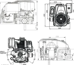 SILNIK LONCIN LC1P88F / EMAK K1250 DO TRAKTORKA SPALINOWY BENZYNOWY 12 KM 413 cm3 JEDNOCYLINDROWY WAŁ PIONOWY WALCOWY 25,4 mm MOTOR HONDA ,VANGUARD , BRIGGS , KOHLER, KAWASAKI