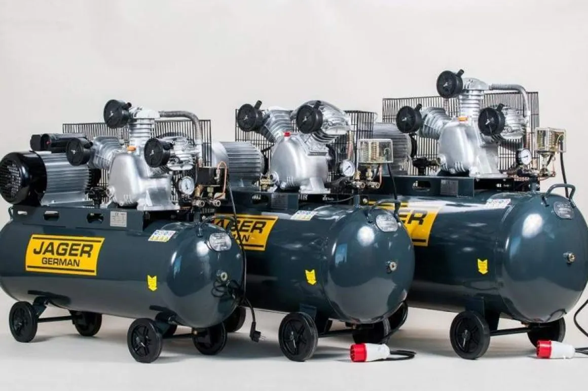SPRĘŻARKA POWIETRZA TŁOKOWA KOMPRESOR TŁOKOWY OLEJOWY JAGER GERMAN 100L 8BAR 540L/Min 230V - Zwiększona Wydajność , Mocna Rzecz