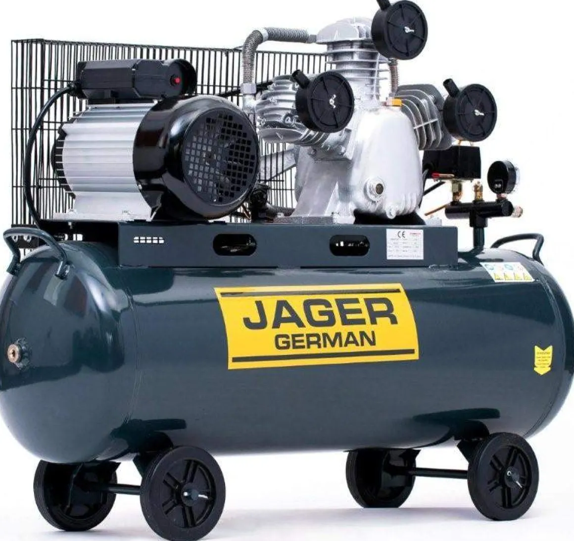 SPRĘŻARKA POWIETRZA TŁOKOWA KOMPRESOR TŁOKOWY OLEJOWY JAGER GERMAN 100L 8BAR 540L/Min 230V - Zwiększona Wydajność , Mocna Rzecz
