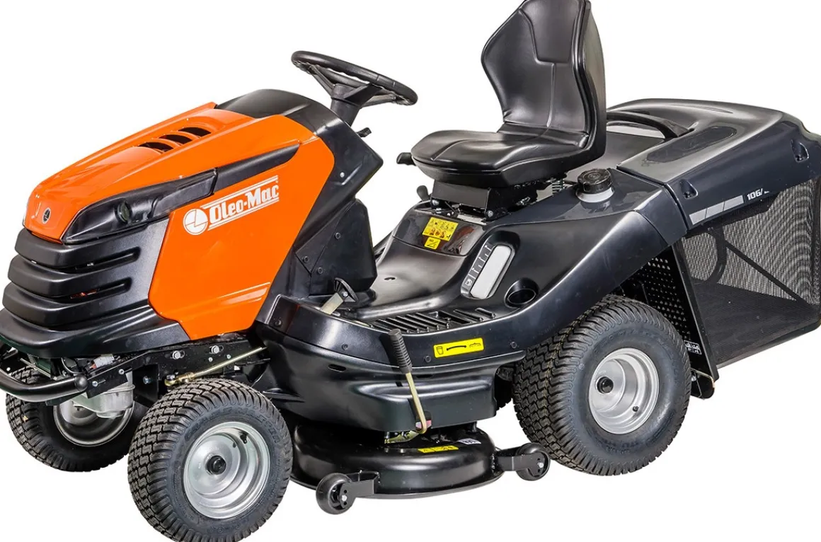 TRAKTOREK OLEO MAC OM 106/24 KH TRAKTOREK OGRODOWY KOSIARKA SAMOJEZDNA SPALINOWA DO TRAWY HYDROSTATIC OM106 102cm KLASA PREMIUM 68129066 - OFICJALNY DYSTRYBUTOR - AUTORYZOWANY DEALER OLEO-MAC