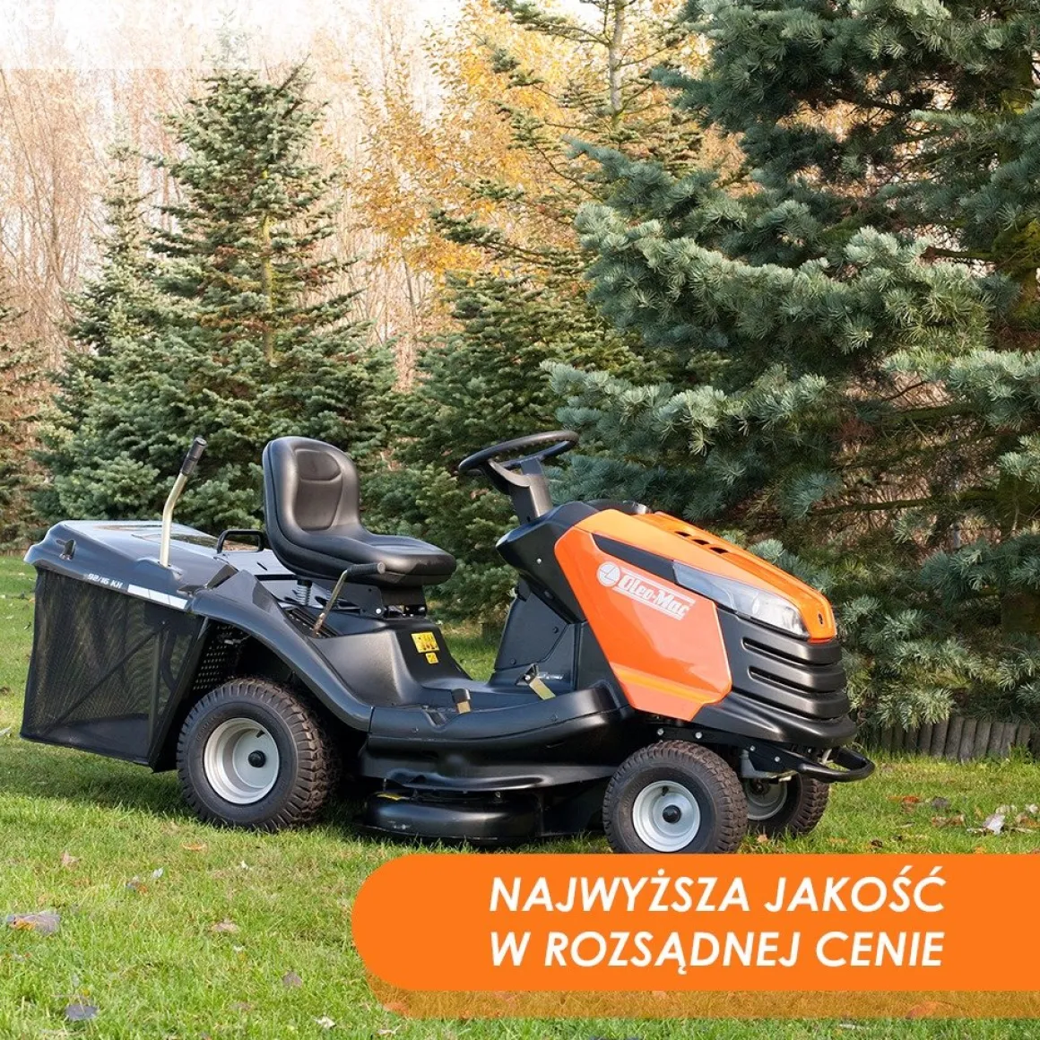 TRAKTOREK OLEO MAC OM 92/24KH TRAKTOREK OGRODOWY KOSIARKA SAMOJEZDNA SPALINOWA DO TRAWY OM92 HYDROSTATIC PREMIUM 68129090 - OFICJALNY DYSTRYBUTOR - AUTORYZOWANY DEALER OLEO-MAC