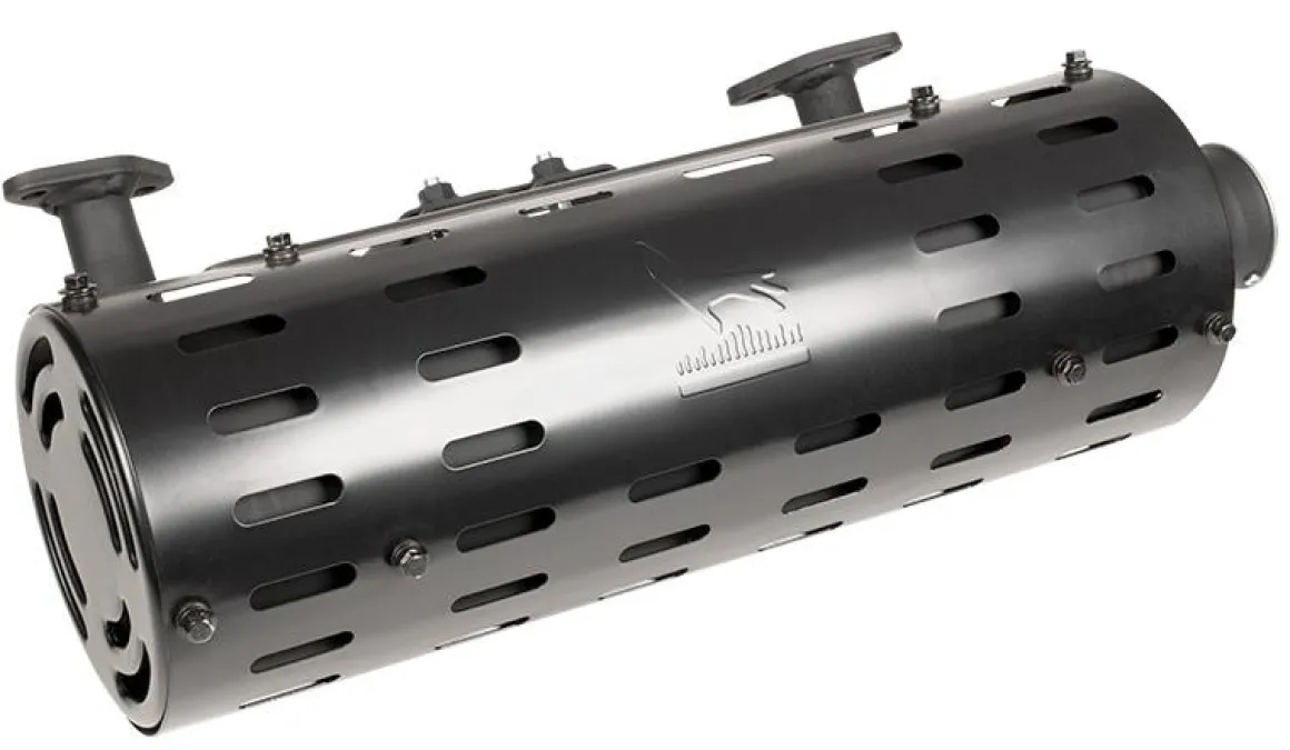 Tłumik Loncin LC2V80(T231) wylot na lewo CZĘŚĆ ORYGINALNA 180572402-0001