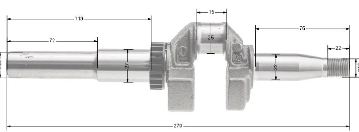 Wał korbowy B&S Series 675 EXI CZĘŚĆ ORYGINALNA 595024