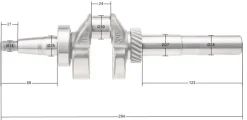 Wał korbowy Kohler XT775 CZĘŚĆ ORYGINALNA 14014170-S