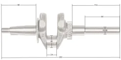 Wał korbowy Loncin G200F(D) LC168F-2 80 mm CZĘŚĆ ORYGINALNA 130290788-0001