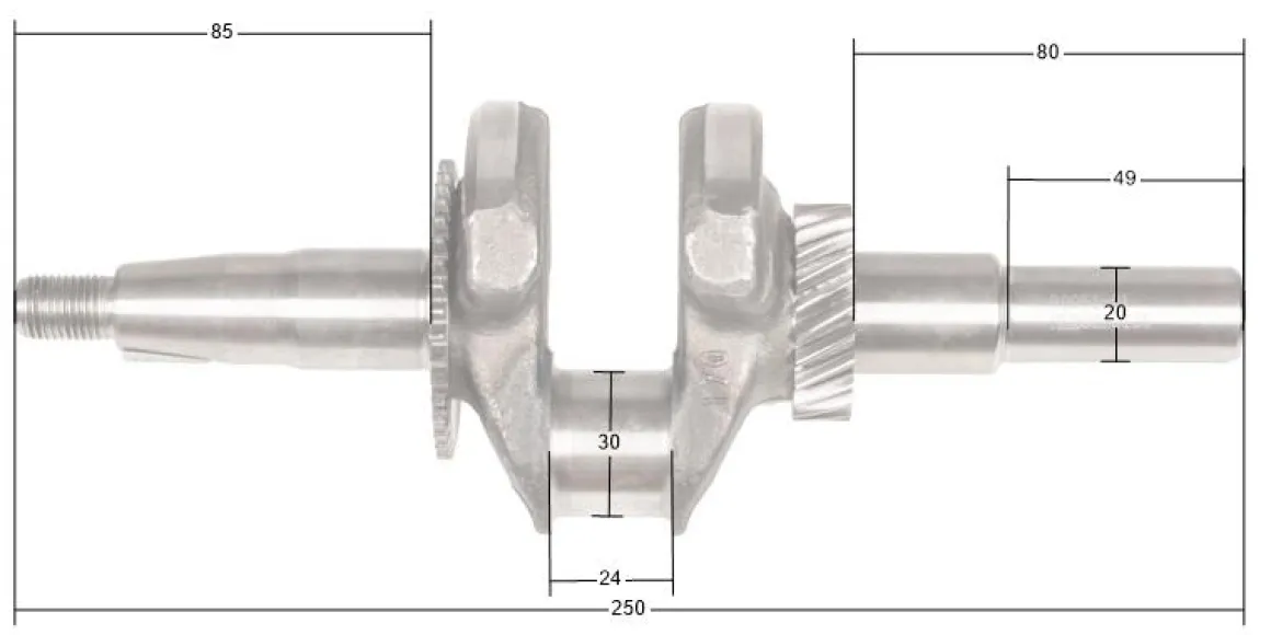 Wał korbowy Loncin G200F(D) zam.130290787-0001 CZĘŚĆ ORYGINALNA 130290051-0001