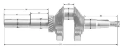 Wał korbowy Loncin LCP70FA LCP70FC B-E5 LC1P68FA CZĘŚĆ ORYGINALNA 130290321-0001