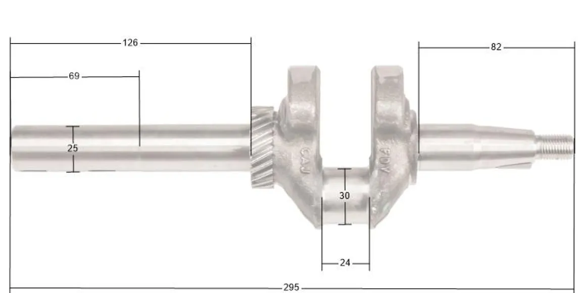 Wał korbowy Loncin LC1P70FCD-P LC1P70FC-P CZĘŚĆ ORYGINALNA 130290316-0001