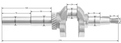 Wał korbowy Loncin LC1P65FE-3 EURO V CZĘŚĆ ORYGINALNA 130290662-0001