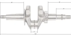 Wał korbowy Loncin LC80WB30-4.5Q LC168F-2 CZĘŚĆ ORYGINALNA 130290053-0001