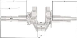Wał korbowy Loncin LC50ZB60-4.5Q LC168F-2 CZĘŚĆ ORYGINALNA