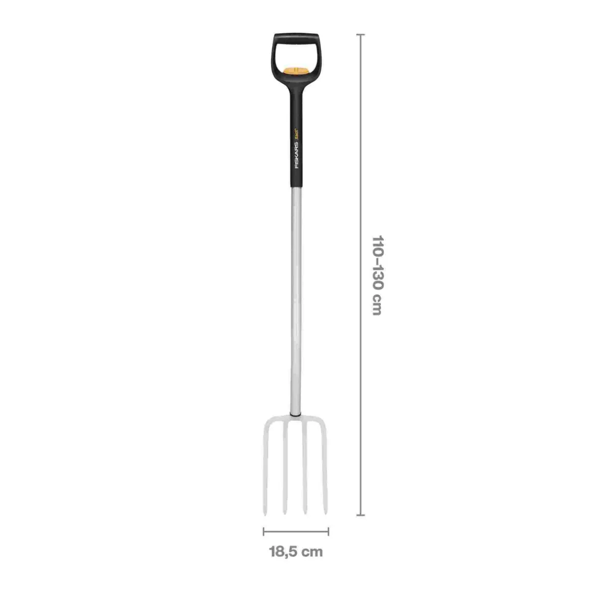 Widły do kopania teleskopowe Fiskars Xact 1070717 110–130 cm lekkie ogrodowe