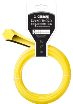 Żyłka tnąca 3.3/15m k gwiazdka żółta DBPLPINBD01HJ330K15
