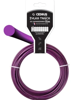 Żyłka tnąca 3.0/15m k okrągła fiolet IN005298Y