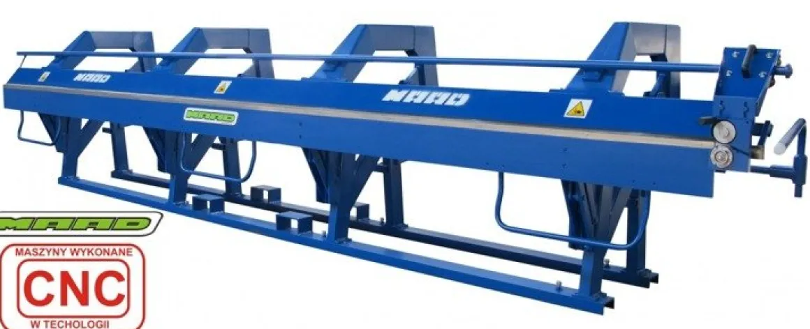 ZAGINARKA GIĘTARKA KRAWĘDZIARKA DEKARSKA DO BLACHY Z CIĘCIEM MAAD ZGS-4000 /0.8mm EWIMAX
