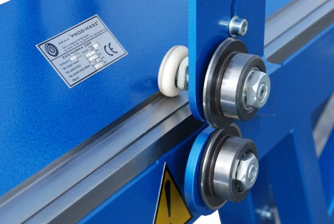 ZAGINARKA GIĘTARKA KRAWĘDZIARKA DEKARSKA DO BLACHY Z CIĘCIEM Prod-Masz ZGR-2000L /0.8mm EWIMAX
