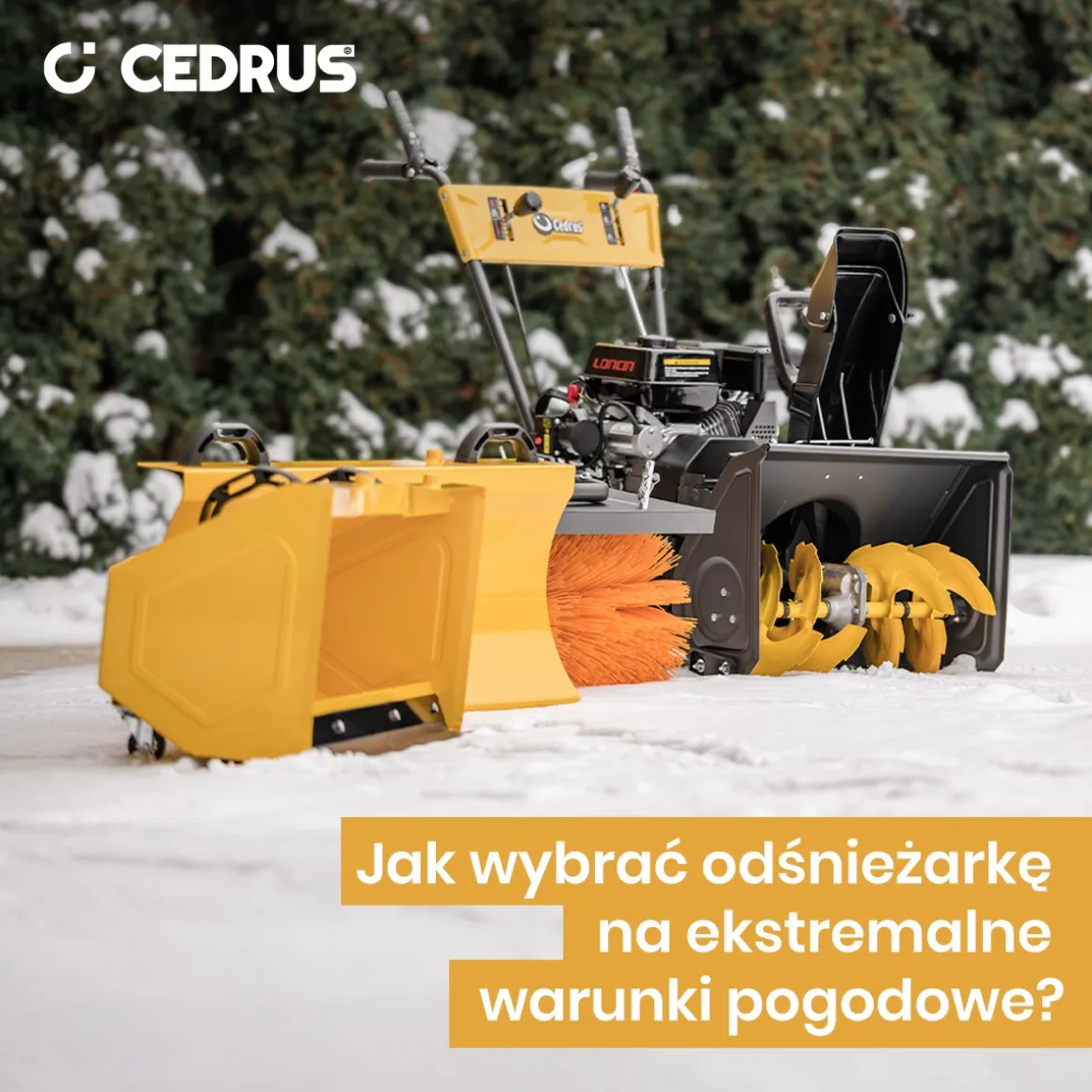 Zamiatarka spalinowa Cedrus ZM06E 4w1 z napędem i odśnieżarką