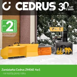 Zamiatarka spalinowa Cedrus ZM06E 4w1 z napędem i odśnieżarką