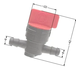 Zawór paliwa B&S 1/4 cala przepływowy zam. 494768 493960 NZ617